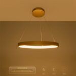 kelvo® NEMESIS KLV-101-0210 Κρεμαστό Φωτιστικό Οροφής LED 45W 4500lm 180° AC 220-240V IP20 Ρυθμιζόμενο Λευκό CCT με Χειριστήριο από 2700K έως 6000K Dimmable - Lumileds SMD Chip - Χρυσό Πλατίνα - Μ60 x Π60 x Υ4cm - 3 Χρόνια Εγγύηση - Image 11