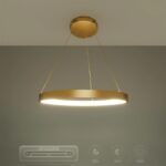 kelvo® NEMESIS KLV-101-0210 Κρεμαστό Φωτιστικό Οροφής LED 45W 4500lm 180° AC 220-240V IP20 Ρυθμιζόμενο Λευκό CCT με Χειριστήριο από 2700K έως 6000K Dimmable - Lumileds SMD Chip - Χρυσό Πλατίνα - Μ60 x Π60 x Υ4cm - 3 Χρόνια Εγγύηση - Image 13