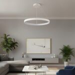 kelvo® NEMESIS KLV-101-0212 Κρεμαστό Φωτιστικό Οροφής LED 67W 6700lm 180° AC 220-240V IP20 Ρυθμιζόμενο Λευκό CCT με Χειριστήριο από 2700K έως 6000K Dimmable - Lumileds SMD Chip - Λευκό Ματ - Μ80 x Π80 x Υ4cm - 3 Χρόνια Εγγύηση - Image 2