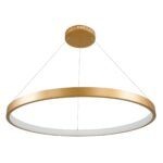 kelvo® NEMESIS KLV-101-0213 Κρεμαστό Φωτιστικό Οροφής LED 67W 6700lm 180° AC 220-240V IP20 Ρυθμιζόμενο Λευκό CCT με Χειριστήριο από 2700K έως 6000K Dimmable - Lumileds SMD Chip - Χρυσό Πλατίνα - Μ80 x Π80 x Υ4cm - 3 Χρόνια Εγγύηση - Image 3