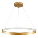 kelvo® NEMESIS KLV-101-0213 Κρεμαστό Φωτιστικό Οροφής LED 67W 6700lm 180° AC 220-240V IP20 Ρυθμιζόμενο Λευκό CCT με Χειριστήριο από 2700K έως 6000K Dimmable - Lumileds SMD Chip - Χρυσό Πλατίνα - Μ80 x Π80 x Υ4cm - 3 Χρόνια Εγγύηση - Image 5