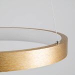 kelvo® NEMESIS KLV-101-0213 Κρεμαστό Φωτιστικό Οροφής LED 67W 6700lm 180° AC 220-240V IP20 Ρυθμιζόμενο Λευκό CCT με Χειριστήριο από 2700K έως 6000K Dimmable - Lumileds SMD Chip - Χρυσό Πλατίνα - Μ80 x Π80 x Υ4cm - 3 Χρόνια Εγγύηση - Image 6