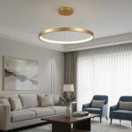 kelvo® NEMESIS KLV-101-0216 Κρεμαστό Φωτιστικό Οροφής LED 75W 7500lm 180° AC 220-240V IP20 Ρυθμιζόμενο Λευκό CCT με Χειριστήριο από 2700K έως 6000K Dimmable - Lumileds SMD Chip - Χρυσό Πλατίνα - Μ100 x Π100 x Υ4cm - 3 Χρόνια Εγγύηση - Image 2