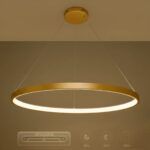 kelvo® NEMESIS KLV-101-0216 Κρεμαστό Φωτιστικό Οροφής LED 75W 7500lm 180° AC 220-240V IP20 Ρυθμιζόμενο Λευκό CCT με Χειριστήριο από 2700K έως 6000K Dimmable - Lumileds SMD Chip - Χρυσό Πλατίνα - Μ100 x Π100 x Υ4cm - 3 Χρόνια Εγγύηση - Image 12