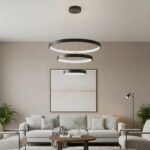 kelvo® NEMESIS KLV-101-0217 Κρεμαστό Φωτιστικό Οροφής LED 100W 10000lm 180° AC 220-240V IP20 Ρυθμιζόμενο Λευκό CCT με Χειριστήριο από 2700K έως 6000K Dimmable - Lumileds SMD Chip - Μαύρο Ματ - Μ60 x Π60 x Υ60cm - 3 Χρόνια Εγγύηση - Image 2