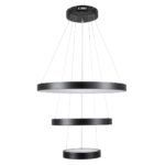 kelvo® NEMESIS KLV-101-0217 Κρεμαστό Φωτιστικό Οροφής LED 100W 10000lm 180° AC 220-240V IP20 Ρυθμιζόμενο Λευκό CCT με Χειριστήριο από 2700K έως 6000K Dimmable - Lumileds SMD Chip - Μαύρο Ματ - Μ60 x Π60 x Υ60cm - 3 Χρόνια Εγγύηση - Image 4