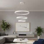 kelvo® NEMESIS KLV-101-0218 Κρεμαστό Φωτιστικό Οροφής LED 100W 10000lm 180° AC 220-240V IP20 Ρυθμιζόμενο Λευκό CCT με Χειριστήριο από 2700K έως 6000K Dimmable - Lumileds SMD Chip - Λευκό Ματ - Μ60 x Π60 x Υ60cm - 3 Χρόνια Εγγύηση - Image 2