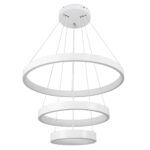 kelvo® NEMESIS KLV-101-0218 Κρεμαστό Φωτιστικό Οροφής LED 100W 10000lm 180° AC 220-240V IP20 Ρυθμιζόμενο Λευκό CCT με Χειριστήριο από 2700K έως 6000K Dimmable - Lumileds SMD Chip - Λευκό Ματ - Μ60 x Π60 x Υ60cm - 3 Χρόνια Εγγύηση - Image 3