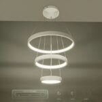 kelvo® NEMESIS KLV-101-0218 Κρεμαστό Φωτιστικό Οροφής LED 100W 10000lm 180° AC 220-240V IP20 Ρυθμιζόμενο Λευκό CCT με Χειριστήριο από 2700K έως 6000K Dimmable - Lumileds SMD Chip - Λευκό Ματ - Μ60 x Π60 x Υ60cm - 3 Χρόνια Εγγύηση - Image 15