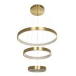 kelvo® NEMESIS KLV-101-0219 Κρεμαστό Φωτιστικό Οροφής LED 100W 10000lm 180° AC 220-240V IP20 Ρυθμιζόμενο Λευκό CCT με Χειριστήριο από 2700K έως 6000K Dimmable - Lumileds SMD Chip - Χρυσό Πλατίνα - Μ60 x Π60 x Υ60cm - 3 Χρόνια Εγγύηση - Image 3