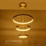 kelvo® NEMESIS KLV-101-0219 Κρεμαστό Φωτιστικό Οροφής LED 100W 10000lm 180° AC 220-240V IP20 Ρυθμιζόμενο Λευκό CCT με Χειριστήριο από 2700K έως 6000K Dimmable - Lumileds SMD Chip - Χρυσό Πλατίνα - Μ60 x Π60 x Υ60cm - 3 Χρόνια Εγγύηση - Image 13