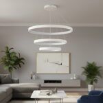 kelvo® NEMESIS KLV-101-0221 Κρεμαστό Φωτιστικό Οροφής LED 120W 12000lm 180° AC 220-240V IP20 Ρυθμιζόμενο Λευκό CCT με Χειριστήριο από 2700K έως 6000K Dimmable - Lumileds SMD Chip - Λευκό Ματ - Μ80 x Π80 x Υ80cm - 3 Χρόνια Εγγύηση - Image 2