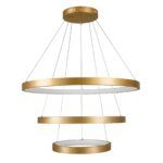 kelvo® NEMESIS KLV-101-0222 Κρεμαστό Φωτιστικό Οροφής LED 120W 12000lm 180° AC 220-240V IP20 Ρυθμιζόμενο Λευκό CCT με Χειριστήριο από 2700K έως 6000K Dimmable - Lumileds SMD Chip - Χρυσό Πλατίνα - Μ80 x Π80 x Υ80cm - 3 Χρόνια Εγγύηση - Image 4