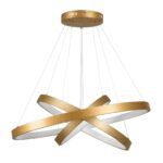 kelvo® NEMESIS KLV-101-0222 Κρεμαστό Φωτιστικό Οροφής LED 120W 12000lm 180° AC 220-240V IP20 Ρυθμιζόμενο Λευκό CCT με Χειριστήριο από 2700K έως 6000K Dimmable - Lumileds SMD Chip - Χρυσό Πλατίνα - Μ80 x Π80 x Υ80cm - 3 Χρόνια Εγγύηση - Image 6