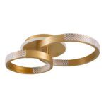 kelvo® DIAMOND KLV-101-0225 Φωτιστικό Οροφής LED 67W 6700lm 360° AC 220-240V IP20 Ρυθμιζόμενο Λευκό CCT με Χειριστήριο από 2700K έως 6000K Dimmable - Lumileds SMD Chip - Χρυσό Πλατίνα - Μ60 x Π40 x Υ14cm - 3 Χρόνια Εγγύηση - Image 3