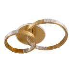 kelvo® DIAMOND KLV-101-0225 Φωτιστικό Οροφής LED 67W 6700lm 360° AC 220-240V IP20 Ρυθμιζόμενο Λευκό CCT με Χειριστήριο από 2700K έως 6000K Dimmable - Lumileds SMD Chip - Χρυσό Πλατίνα - Μ60 x Π40 x Υ14cm - 3 Χρόνια Εγγύηση - Image 5