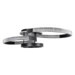 kelvo® DIAMOND KLV-101-0226 Φωτιστικό Οροφής LED 100W 10000lm 360° AC 220-240V IP20 Ρυθμιζόμενο Λευκό CCT με Χειριστήριο από 2700K έως 6000K Dimmable - Lumileds SMD Chip - Μαύρο Ματ - Μ80 x Π50 x Υ20cm - 3 Χρόνια Εγγύηση - Image 4