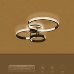 kelvo® DIAMOND KLV-101-0226 Φωτιστικό Οροφής LED 100W 10000lm 360° AC 220-240V IP20 Ρυθμιζόμενο Λευκό CCT με Χειριστήριο από 2700K έως 6000K Dimmable - Lumileds SMD Chip - Μαύρο Ματ - Μ80 x Π50 x Υ20cm - 3 Χρόνια Εγγύηση - Image 11