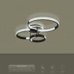 kelvo® DIAMOND KLV-101-0226 Φωτιστικό Οροφής LED 100W 10000lm 360° AC 220-240V IP20 Ρυθμιζόμενο Λευκό CCT με Χειριστήριο από 2700K έως 6000K Dimmable - Lumileds SMD Chip - Μαύρο Ματ - Μ80 x Π50 x Υ20cm - 3 Χρόνια Εγγύηση - Image 12