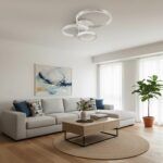 kelvo® DIAMOND KLV-101-0227 Φωτιστικό Οροφής LED 100W 10000lm 360° AC 220-240V IP20 Ρυθμιζόμενο Λευκό CCT με Χειριστήριο από 2700K έως 6000K Dimmable - Lumileds SMD Chip - Λευκό Ματ - Μ80 x Π50 x Υ20cm - 3 Χρόνια Εγγύηση - Image 2