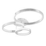 kelvo® DIAMOND KLV-101-0227 Φωτιστικό Οροφής LED 100W 10000lm 360° AC 220-240V IP20 Ρυθμιζόμενο Λευκό CCT με Χειριστήριο από 2700K έως 6000K Dimmable - Lumileds SMD Chip - Λευκό Ματ - Μ80 x Π50 x Υ20cm - 3 Χρόνια Εγγύηση - Image 3