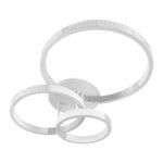 kelvo® DIAMOND KLV-101-0227 Φωτιστικό Οροφής LED 100W 10000lm 360° AC 220-240V IP20 Ρυθμιζόμενο Λευκό CCT με Χειριστήριο από 2700K έως 6000K Dimmable - Lumileds SMD Chip - Λευκό Ματ - Μ80 x Π50 x Υ20cm - 3 Χρόνια Εγγύηση - Image 5