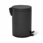 Χαρτοδοχείο με Υδραυλικό Πεντάλ INOX 430 Μαύρο Ματ 12 L