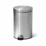 Χαρτοδοχείο με Πεντάλ INOX 430 Σατινέ 12 L