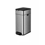 Κάδος INOX SLIM LINE με πεντάλ με καπάκι πεταλούδα