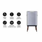 Κάδος Απορριμμάτων INOX SLIM LINE 40 Lt με Ποδαράκια & Χερούλι PUSH - Image 2