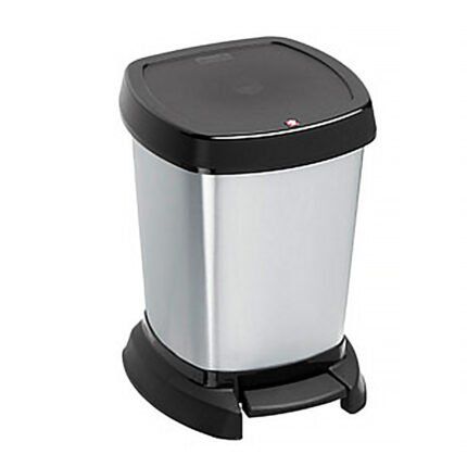 Πλαστικός Κάδος 6 Lt με Πεντάλ & Επικάλυψη Ανοξείδωτου Φιλμ