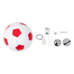 GLOBOSTAR® FOOTBALL 00646 Παιδικό Κρεμαστό Φωτιστικό Οροφής με Ντουί 1 x E27 AC 220-240V IP20 - Λευκό & Κόκκινο - Μ25 x Π25 x Υ25cm - Image 9