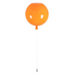 GLOBOSTAR® BALLOON 00650 Παιδικό Φωτιστικό Οροφής με Ντουί 1 x E27 AC 220-240V IP20 - Πορτοκαλί - Μ30 x Π30 x Υ33cm - Image 6