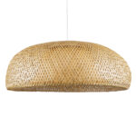 GLOBOSTAR® SAN TROPEZ 00673 Boho Κρεμαστό Φωτιστικό Οροφής με Ντουί 1 x E27 AC 220-240V IP20 - Μπεζ - Μ100 x Π100 x Y35cm