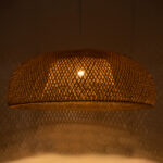 GLOBOSTAR® SAN TROPEZ 00673 Boho Κρεμαστό Φωτιστικό Οροφής με Ντουί 1 x E27 AC 220-240V IP20 - Μπεζ - Μ100 x Π100 x Y35cm - Image 3