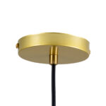 GLOBOSTAR® LIBRARY 00767 Vintage Κρεμαστό Φωτιστικό Οροφής με Ντουί 1 x E27 AC 220-240V IP20 - Πράσινο & Χρυσό - Μ26 x Π26 x Y20cm - Image 8