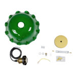 GLOBOSTAR® LIBRARY 00767 Vintage Κρεμαστό Φωτιστικό Οροφής με Ντουί 1 x E27 AC 220-240V IP20 - Πράσινο & Χρυσό - Μ26 x Π26 x Y20cm - Image 9