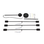 GLOBOSTAR® ZANE 00784 Μοντέρνο Φωτιστικό Οροφής με Ντουί 6 x E27 AC 220-240V IP20 - Μαύρο - Μ70 x Π70 x Υ100cm - Image 10