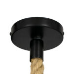 GLOBOSTAR® MASON 00881 Vintage Κρεμαστό Φωτιστικό Οροφής με Ντουί 1 x E27 AC 220-240V IP20 - Μαύρο & Μπεζ - Μ15 x Π15 x Υ24cm - Image 8