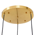 GLOBOSTAR® AMARIS 00976 Μοντέρνο Κρεμαστό Φωτιστικό Οροφής με Ντουί 3 x E27 AC 220-240V IP20 - Χρυσό & Ασημί - Μ50 x Π50 x Y30cm - Image 5