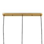 GLOBOSTAR® AMARIS 00977 Μοντέρνο Κρεμαστό Φωτιστικό Οροφής με Ντουί 3 x E27 AC 220-240V IP20 - Χρυσό & Μελί - Μ75 x Π30 x Υ30cm - Image 5