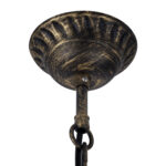 GLOBOSTAR® ETOILE 00988 Vintage Κρεμαστό Φωτιστικό Οροφής με Ντουί 1 x E27 AC 220-240V IP20 - Μπρούτζινο Εφέ Σκουριάς & Μελί - Μ18 x Π18 x Y27cm - Image 10