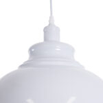 GLOBOSTAR® ANDY 00999 Μοντέρνο Κρεμαστό Φωτιστικό Οροφής με Ντουί 1 x E27 AC 220-240V IP20 - Λευκό & Χρυσό - Μ35 x Π35 x Υ28cm - Image 7