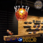 GLOBOSTAR® NBA 01027 Μοντέρνο Κρεμαστό Φωτιστικό Οροφής με Ντουί 1 x E27 AC 220-240V IP20 - Πορτοκαλί - Μ32 x Π32 x Υ58cm - Image 8