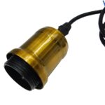 GLOBOSTAR® ANER 01073 Vintage Κρεμαστό Φωτιστικό Οροφής με Ντουί 1 x E27 AC 220-240V IP20 - Μαύρο & Χρυσό - Μ27.5 x Π27.5 x Υ19cm - Image 3