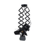 GLOBOSTAR® BROADWAY 01140 Vintage Φωτιστικό Οροφής με Ντουί 1 x E27 AC 220-240V IP20 - Μαύρο - Μ28 x Π25 x Υ100cm - Image 8