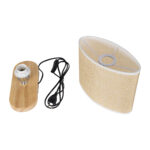 GLOBOSTAR® CHIARA 01241 Boho Επιτραπέζιο Φωτιστικό Πορτατίφ με Ντουί 1 x E27 AC 220-240V IP20 - Μπεζ - Μ25 x Π12 x Υ26cm - Image 9