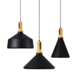 GLOBOSTAR® CALYPSO 01334 Μοντέρνο Κρεμαστό Φωτιστικό Οροφής με Ντουί 3 x E27 AC 220-240V IP20 - Μαύρο & Μπρούτζινο - Μ110 x Π110 x Υ35cm - Σετ 3 Τεμαχίων - Image 7