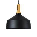 GLOBOSTAR® CALYPSO 01334-B Μοντέρνο Κρεμαστό Φωτιστικό Οροφής με Ντουί 1 x E27 AC 220-240V IP20 - Μαύρο & Μπρούτζινο - Μ36 x Π36 x Υ35cm - Image 5