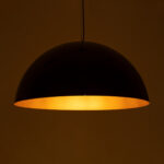 GLOBOSTAR® DIADEMA 01342 Μοντέρνο Κρεμαστό Φωτιστικό Οροφής με Ντουί 1 x E27 AC 220-240V IP20 - Μαύρο & Χρυσό - Μ60 x Π60 x Υ30cm - Image 3